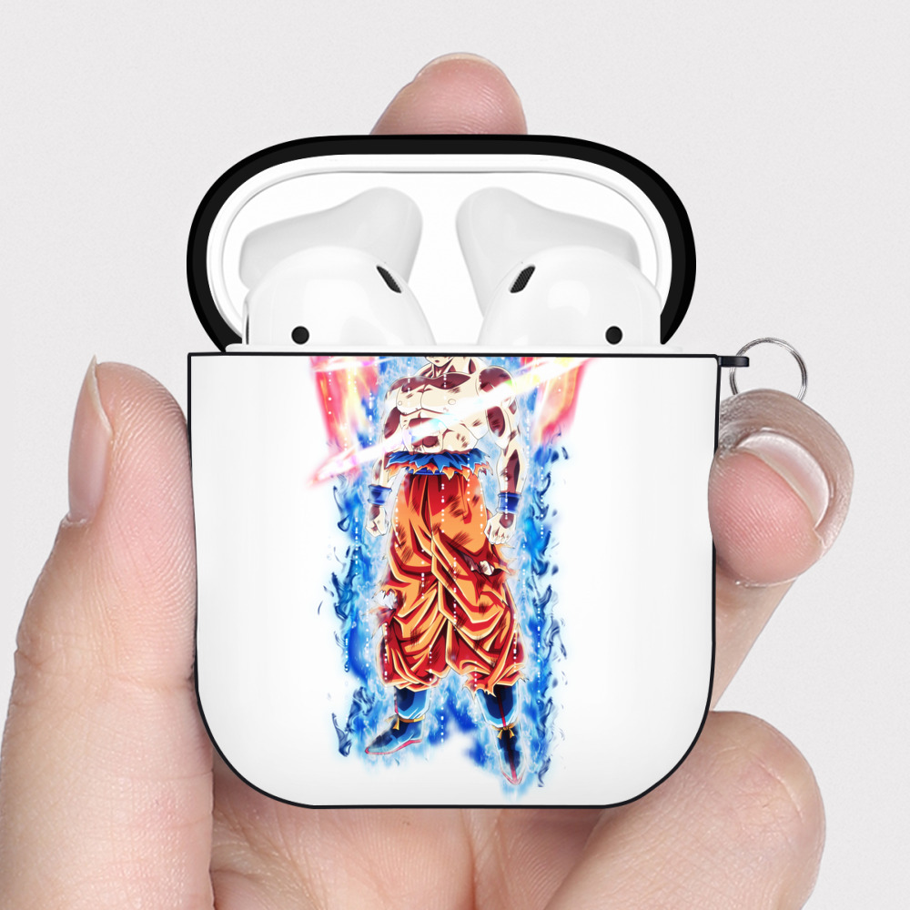 （画像用） ドラゴンボール 孫悟空（そん ごくう）Son Goku カカロット DRAGON BALL Kakarotto AirPods 第2世代保護ケース ハードシェル ブラック 耐衝撃・防指紋・カラビナ付き