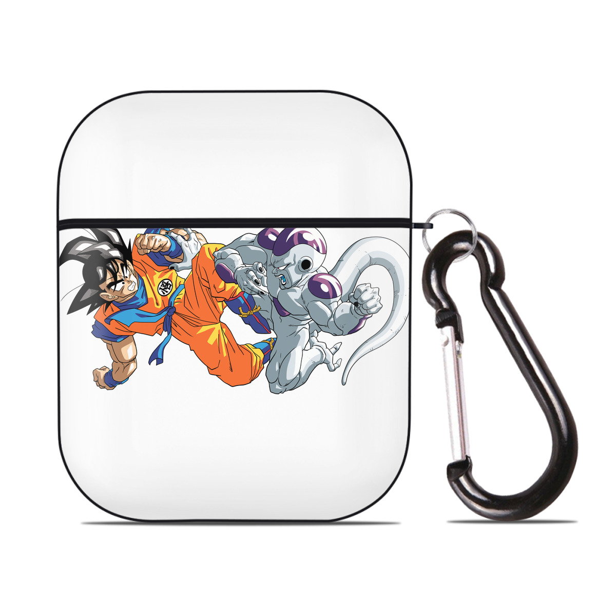 （画像用） ドラゴンボール 孫悟空（そん ごくう）Son Goku カカロット DRAGON BALL Kakarotto AirPods 第2世代保護ケース ハードシェル ブラック 耐衝撃・防指紋・カラビナ付き