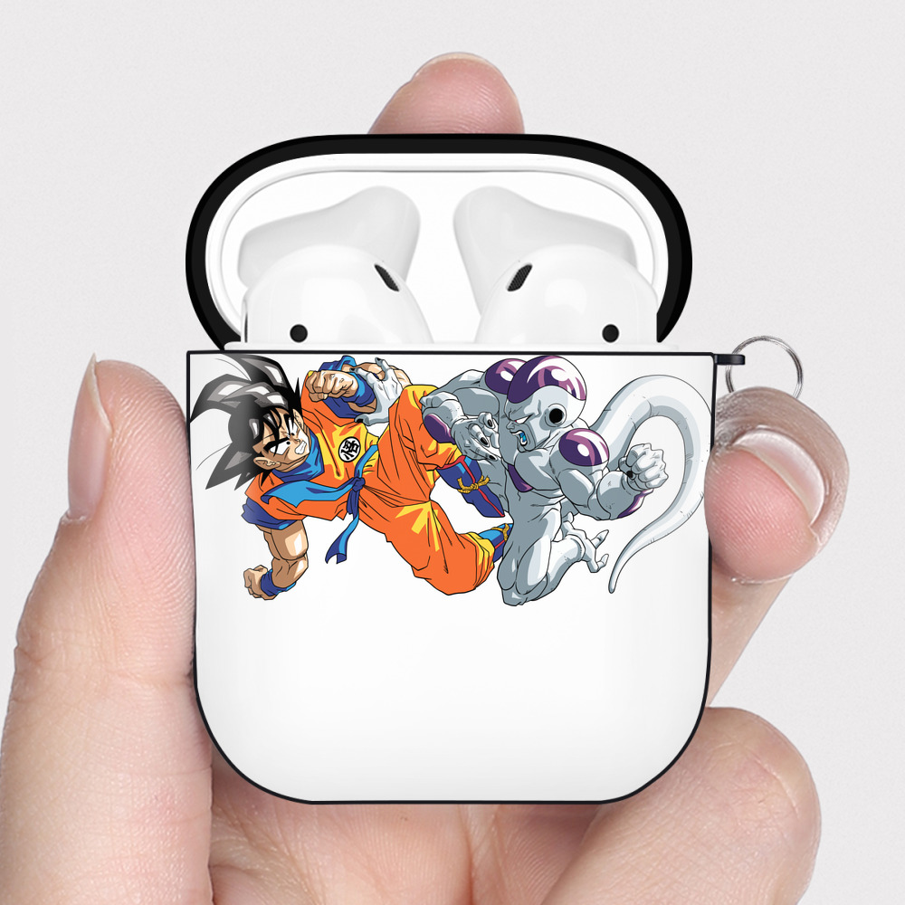 （画像用） ドラゴンボール 孫悟空（そん ごくう）Son Goku カカロット DRAGON BALL Kakarotto AirPods 第2世代保護ケース ハードシェル ブラック 耐衝撃・防指紋・カラビナ付き