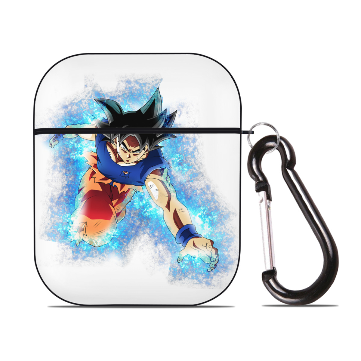 （画像用） ドラゴンボール 孫悟空（そん ごくう）Son Goku カカロット DRAGON BALL Kakarotto AirPods 第2世代保護ケース ハードシェル ブラック 耐衝撃・防指紋・カラビナ付き
