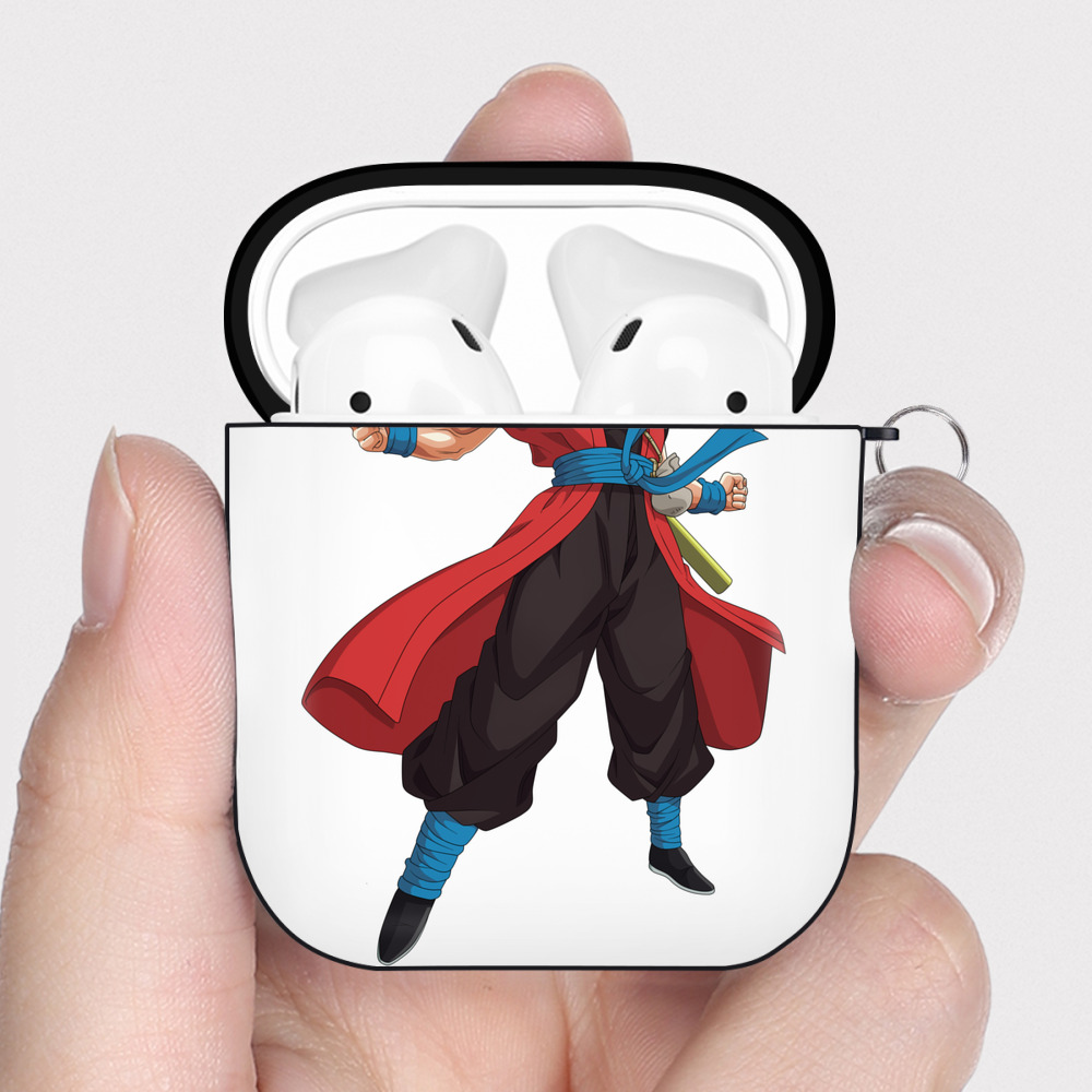 （画像用） ドラゴンボール 孫悟空（そん ごくう）Son Goku カカロット DRAGON BALL Kakarotto AirPods 第2世代保護ケース ハードシェル ブラック 耐衝撃・防指紋・カラビナ付き