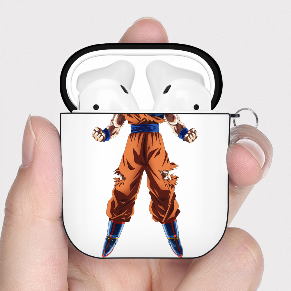 （画像用） ドラゴンボール 孫悟空（そん ごくう）Son Goku カカロット DRAGON BALL Kakarotto AirPods 第2世代保護ケース ハードシェル ブラック 耐衝撃・防指紋・カラビナ付き