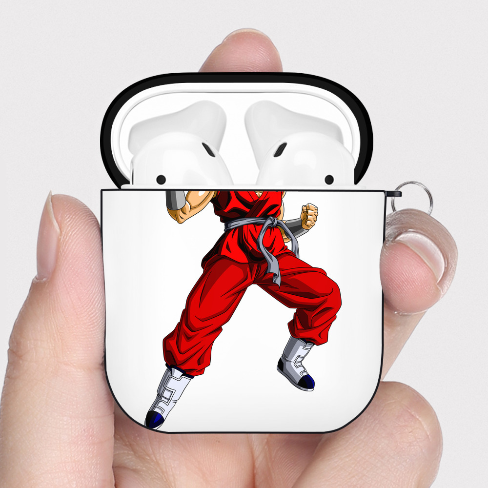 （画像用） ドラゴンボール 孫悟空（そん ごくう）Son Goku カカロット DRAGON BALL Kakarotto AirPods 第2世代保護ケース ハードシェル ブラック 耐衝撃・防指紋・カラビナ付き
