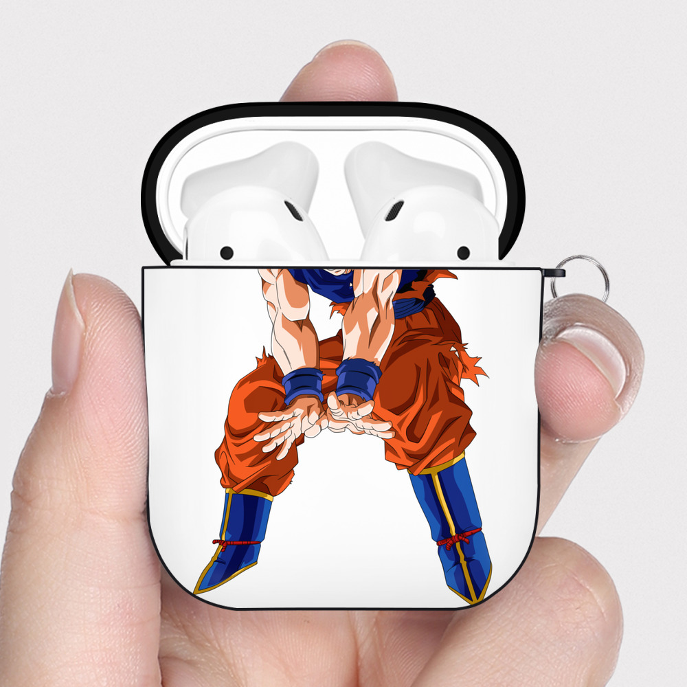 （画像用） ドラゴンボール 孫悟空（そん ごくう）Son Goku カカロット DRAGON BALL Kakarotto AirPods 第2世代保護ケース ハードシェル ブラック 耐衝撃・防指紋・カラビナ付き