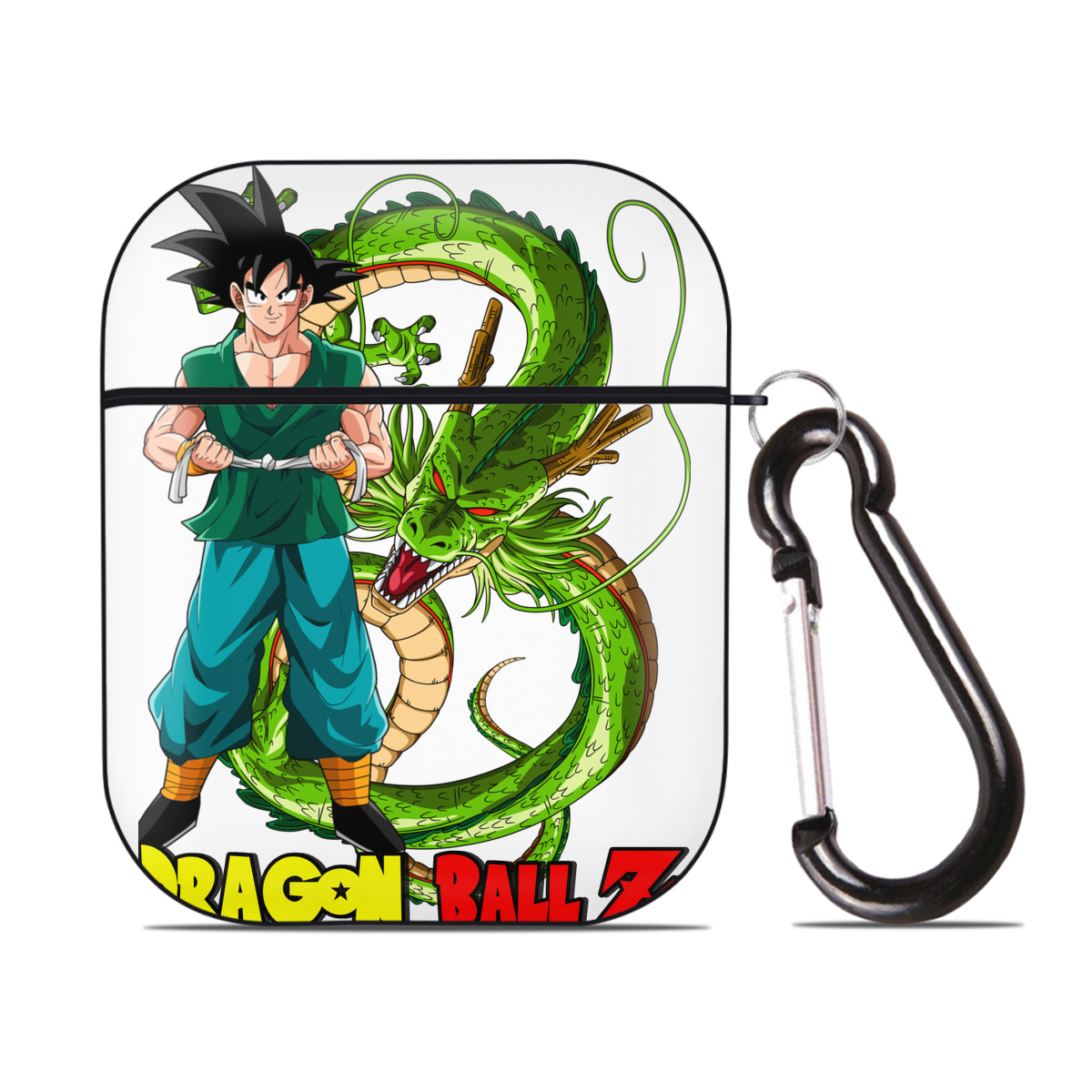 （画像用） ドラゴンボール 孫悟空（そん ごくう）Son Goku カカロット DRAGON BALL Kakarotto AirPods 第2世代保護ケース ハードシェル ブラック 耐衝撃・防指紋・カラビナ付き