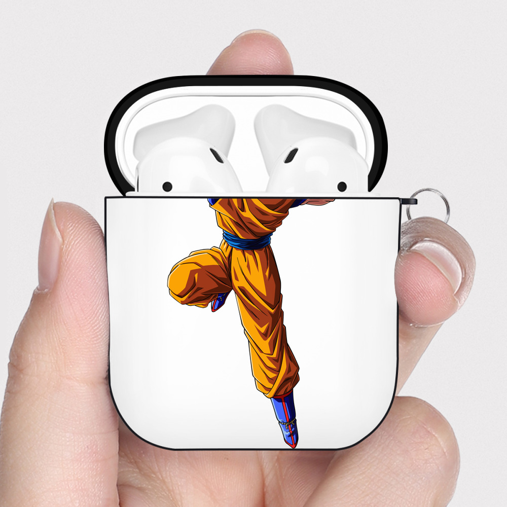 （画像用） ドラゴンボール 孫悟空（そん ごくう）Son Goku カカロット DRAGON BALL Kakarotto AirPods 第2世代保護ケース ハードシェル ブラック 耐衝撃・防指紋・カラビナ付き