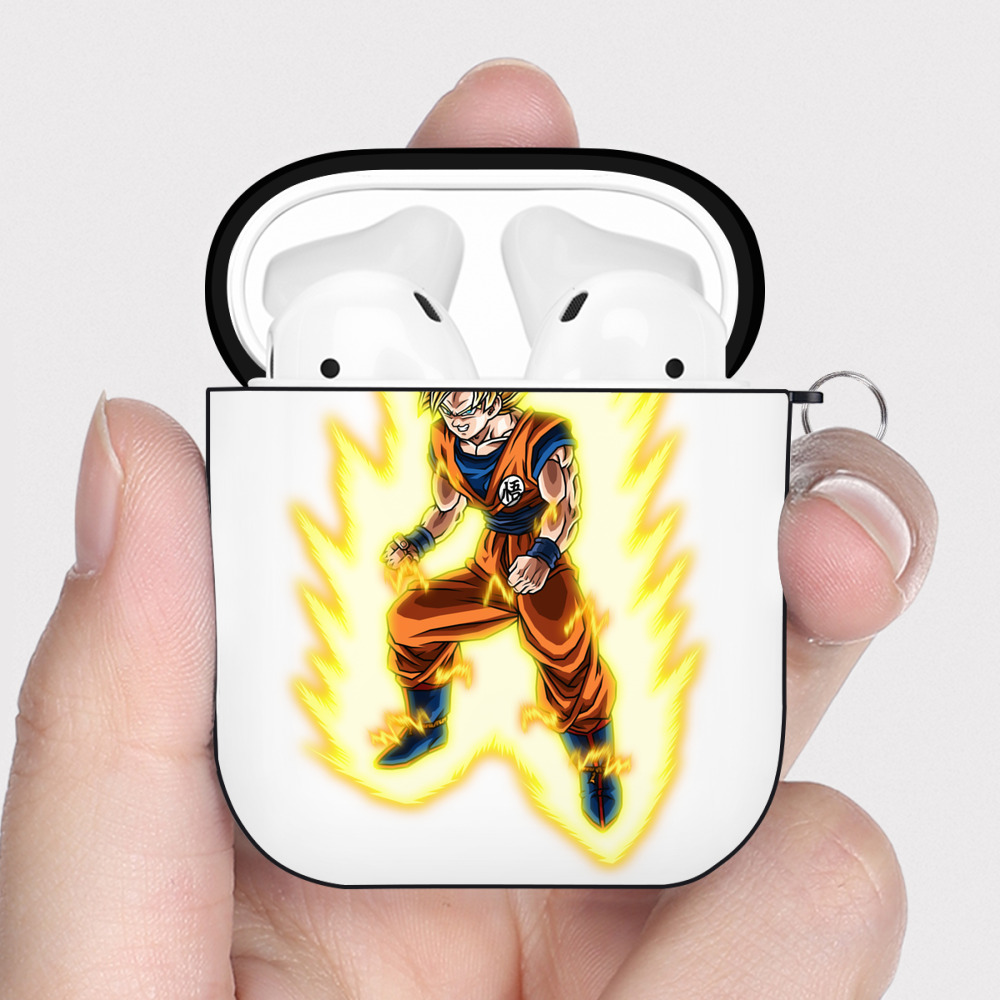 （画像用） ドラゴンボール 孫悟空（そん ごくう）Son Goku カカロット DRAGON BALL Kakarotto AirPods 第2世代保護ケース ハードシェル ブラック 耐衝撃・防指紋・カラビナ付き