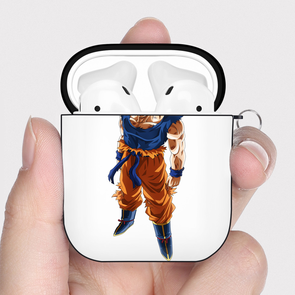 （画像用） ドラゴンボール 孫悟空（そん ごくう）Son Goku カカロット DRAGON BALL Kakarotto AirPods 第2世代保護ケース ハードシェル ブラック 耐衝撃・防指紋・カラビナ付き
