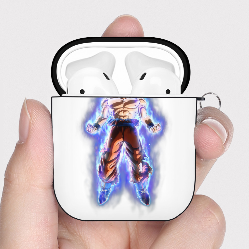 （画像用） ドラゴンボール 孫悟空（そん ごくう）Son Goku カカロット DRAGON BALL Kakarotto AirPods 第2世代保護ケース ハードシェル ブラック 耐衝撃・防指紋・カラビナ付き
