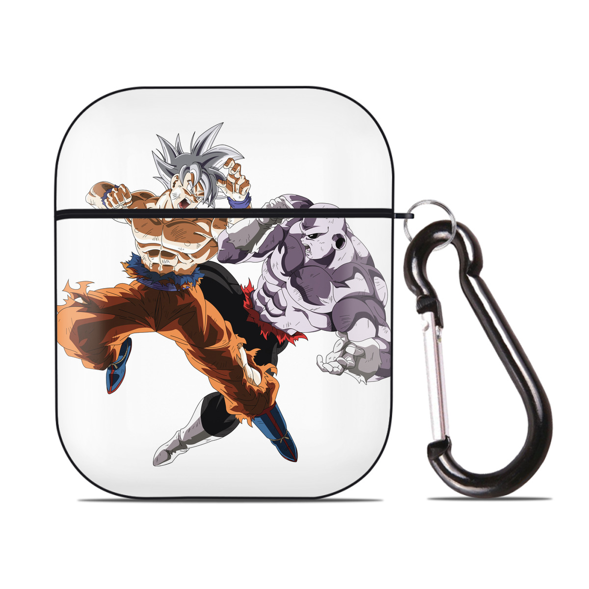 （画像用） ドラゴンボール 孫悟空（そん ごくう）Son Goku カカロット DRAGON BALL Kakarotto AirPods 第2世代保護ケース ハードシェル ブラック 耐衝撃・防指紋・カラビナ付き