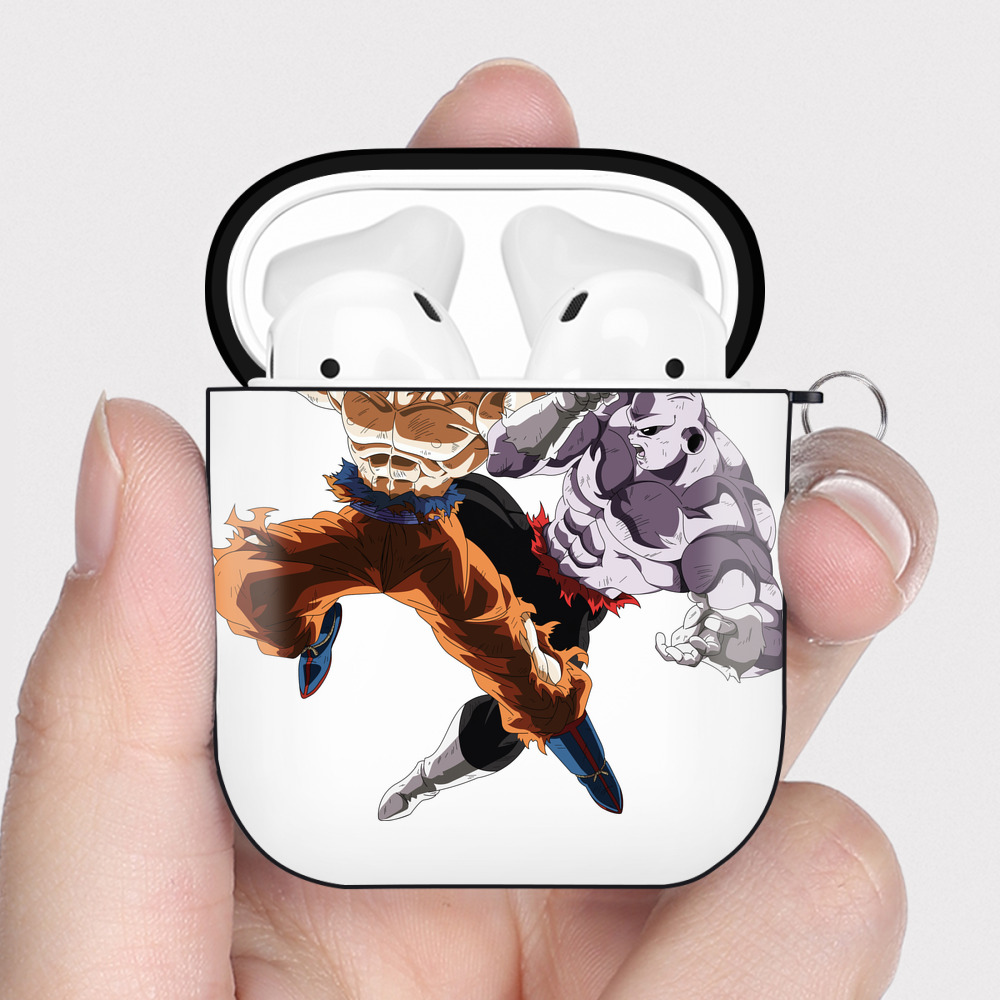 （画像用） ドラゴンボール 孫悟空（そん ごくう）Son Goku カカロット DRAGON BALL Kakarotto AirPods 第2世代保護ケース ハードシェル ブラック 耐衝撃・防指紋・カラビナ付き