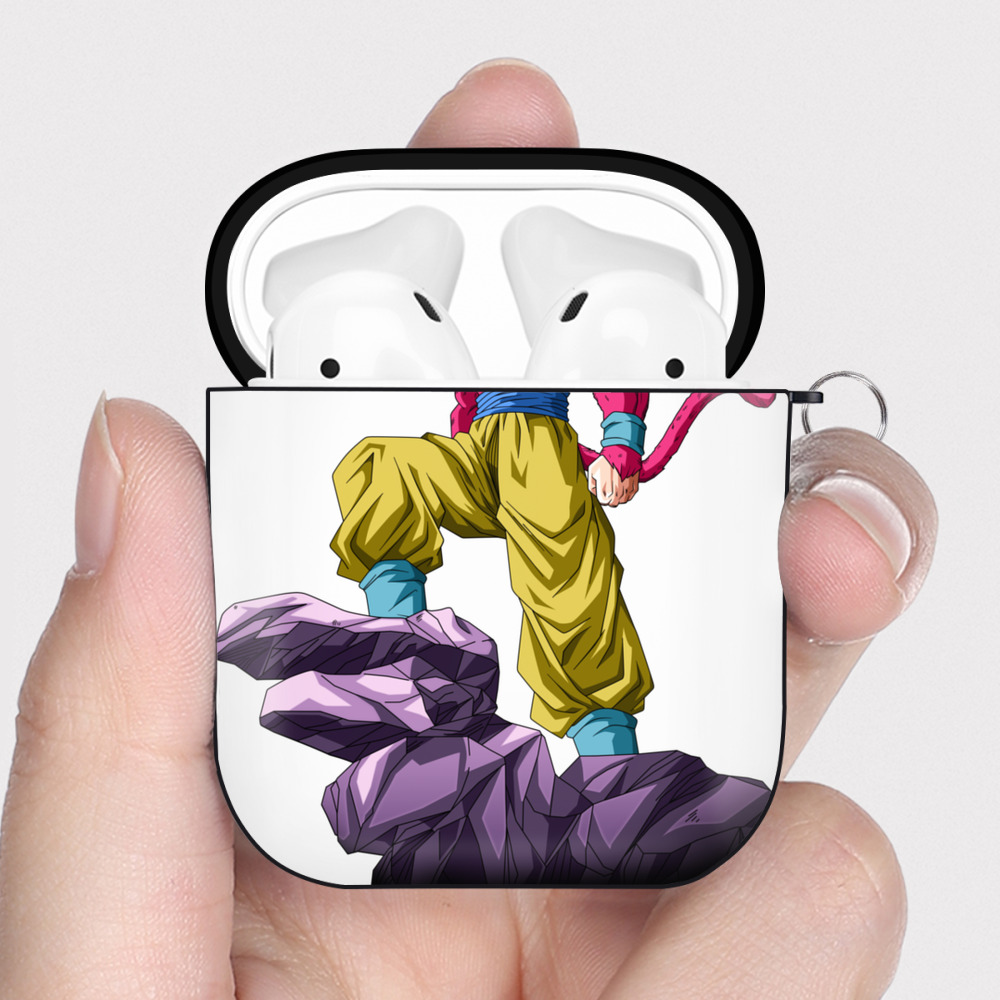 （画像用） ドラゴンボール 孫悟空（そん ごくう）Son Goku カカロット DRAGON BALL Kakarotto AirPods 第2世代保護ケース ハードシェル ブラック 耐衝撃・防指紋・カラビナ付き