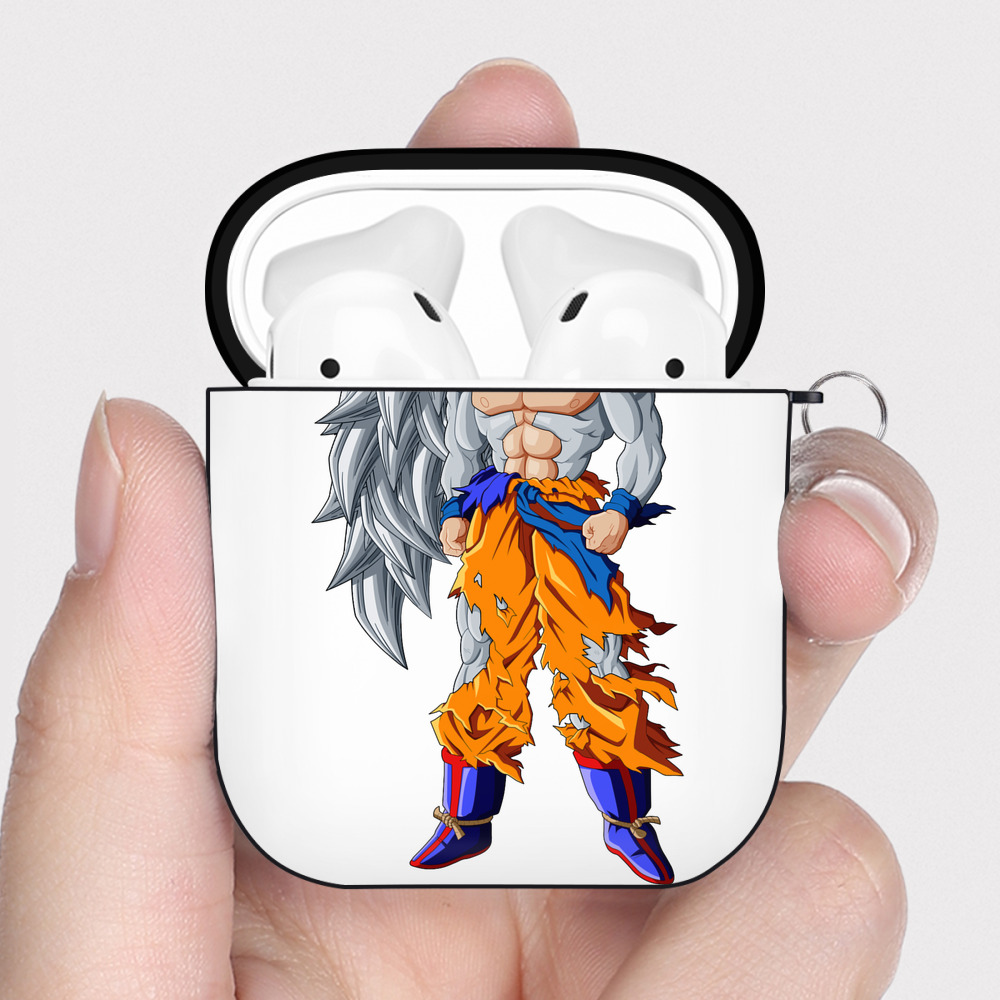（画像用） ドラゴンボール 孫悟空（そん ごくう）Son Goku カカロット DRAGON BALL Kakarotto AirPods 第2世代保護ケース ハードシェル ブラック 耐衝撃・防指紋・カラビナ付き