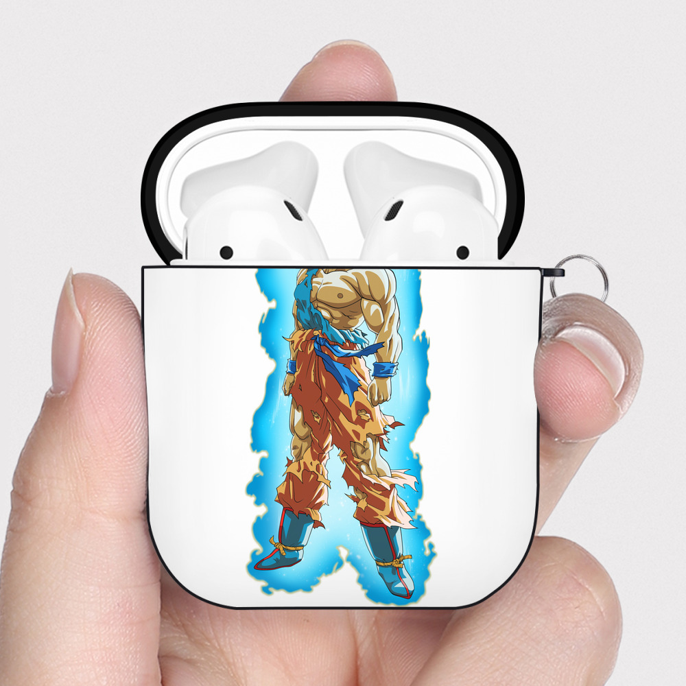 （画像用） ドラゴンボール 孫悟空（そん ごくう）Son Goku カカロット DRAGON BALL Kakarotto AirPods 第2世代保護ケース ハードシェル ブラック 耐衝撃・防指紋・カラビナ付き