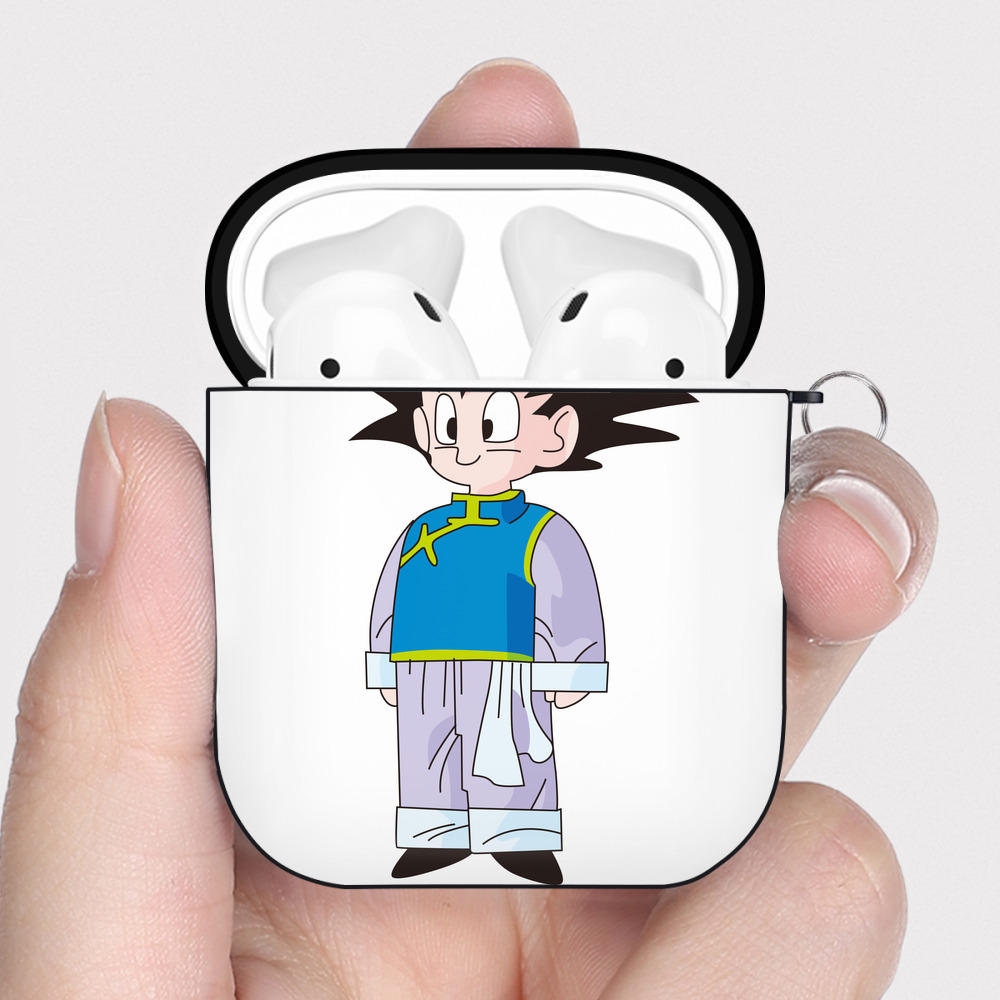 （画像用） ドラゴンボール 孫悟空（そん ごくう）Son Goku カカロット DRAGON BALL Kakarotto AirPods 第2世代保護ケース ハードシェル ブラック 耐衝撃・防指紋・カラビナ付き