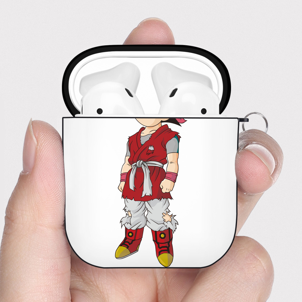 （画像用） ドラゴンボール 孫悟空（そん ごくう）Son Goku カカロット DRAGON BALL Kakarotto AirPods 第2世代保護ケース ハードシェル ブラック 耐衝撃・防指紋・カラビナ付き