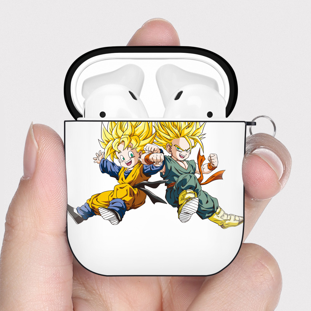 （画像用） ドラゴンボール 孫悟空（そん ごくう）Son Goku カカロット DRAGON BALL Kakarotto AirPods 第2世代保護ケース ハードシェル ブラック 耐衝撃・防指紋・カラビナ付き