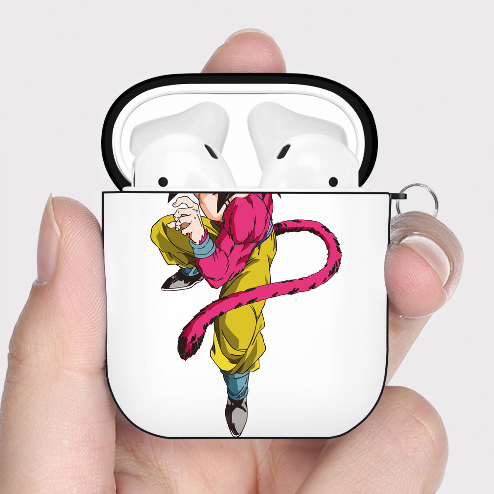 （画像用） ドラゴンボール 孫悟空（そん ごくう）Son Goku カカロット DRAGON BALL Kakarotto AirPods 第2世代保護ケース ハードシェル ブラック 耐衝撃・防指紋・カラビナ付き