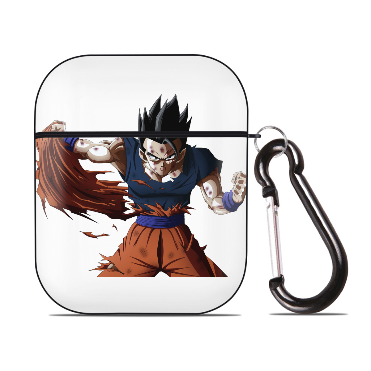 （画像用） ドラゴンボール ベジータ四世（Bejīta Yonsei）DRAGON BALL Vegeta IV AirPods 第2世代保護ケース ハードシェル ブラック 耐衝撃・防指紋・カラビナ付き