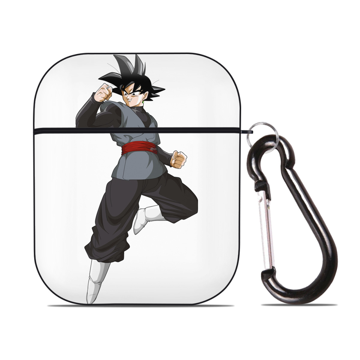 （画像用） ドラゴンボール ベジータ四世（Bejīta Yonsei）DRAGON BALL Vegeta IV AirPods 第2世代保護ケース ハードシェル ブラック 耐衝撃・防指紋・カラビナ付き