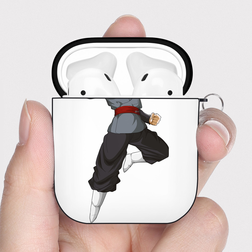 （画像用） ドラゴンボール ベジータ四世（Bejīta Yonsei）DRAGON BALL Vegeta IV AirPods 第2世代保護ケース ハードシェル ブラック 耐衝撃・防指紋・カラビナ付き