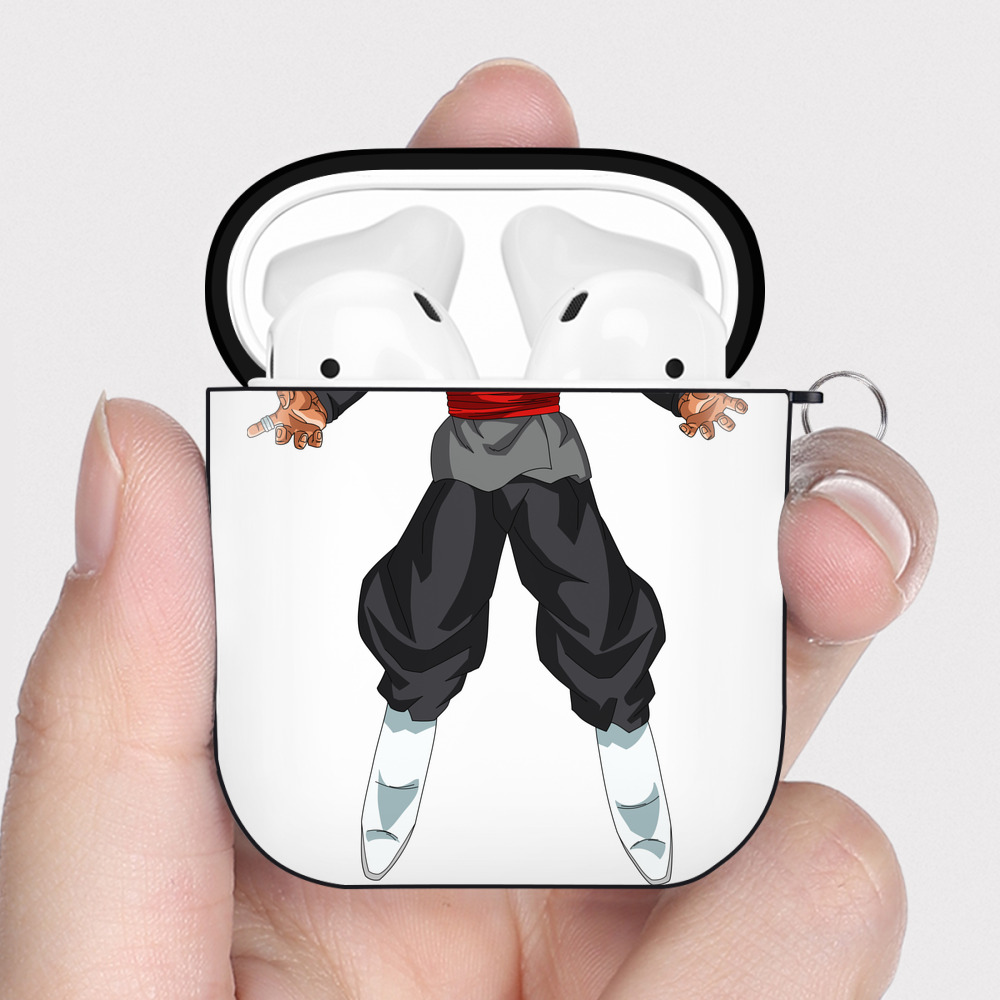（画像用） ドラゴンボール ベジータ四世（Bejīta Yonsei）DRAGON BALL Vegeta IV AirPods 第2世代保護ケース ハードシェル ブラック 耐衝撃・防指紋・カラビナ付き