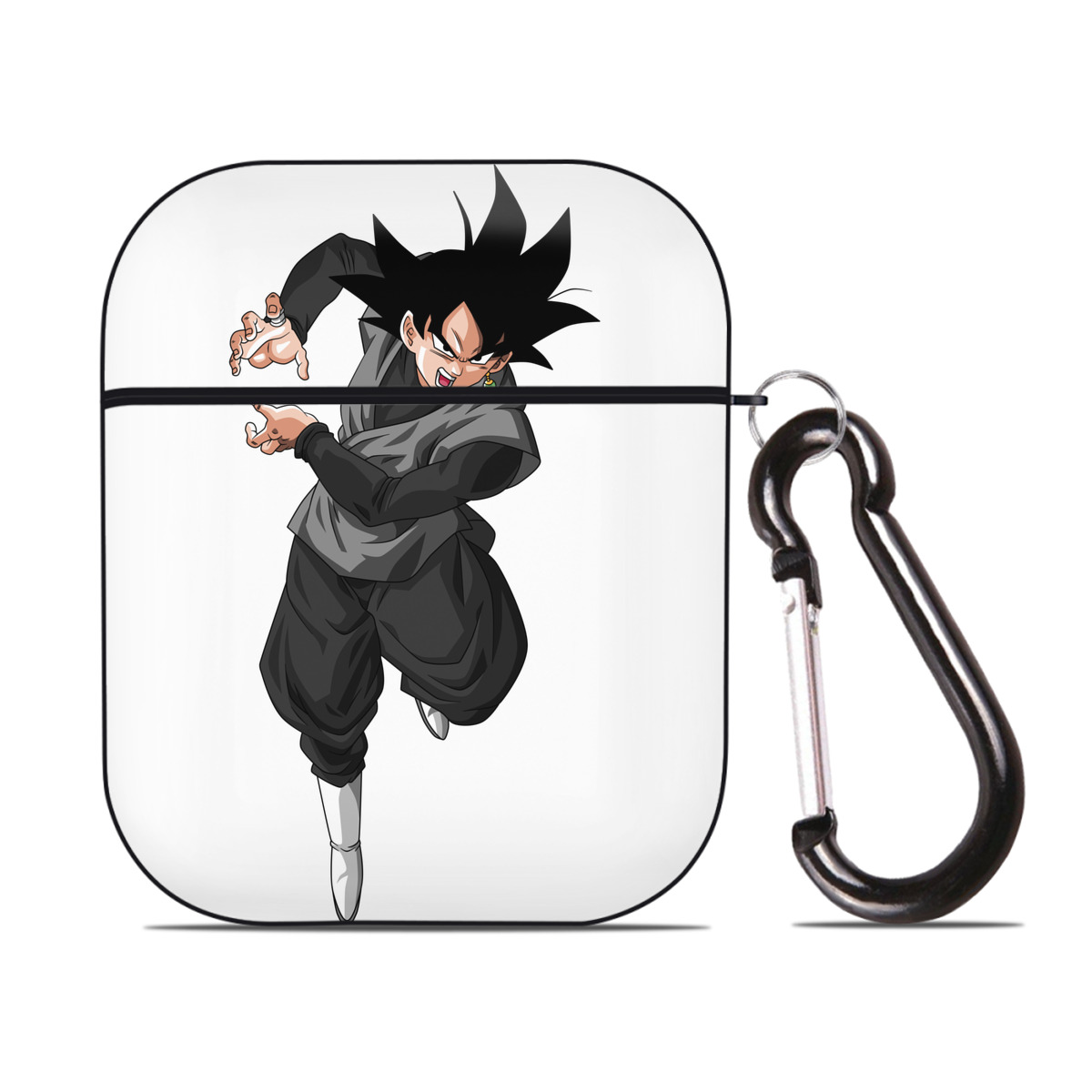 （画像用） ドラゴンボール ベジータ四世（Bejīta Yonsei）DRAGON BALL Vegeta IV AirPods 第2世代保護ケース ハードシェル ブラック 耐衝撃・防指紋・カラビナ付き