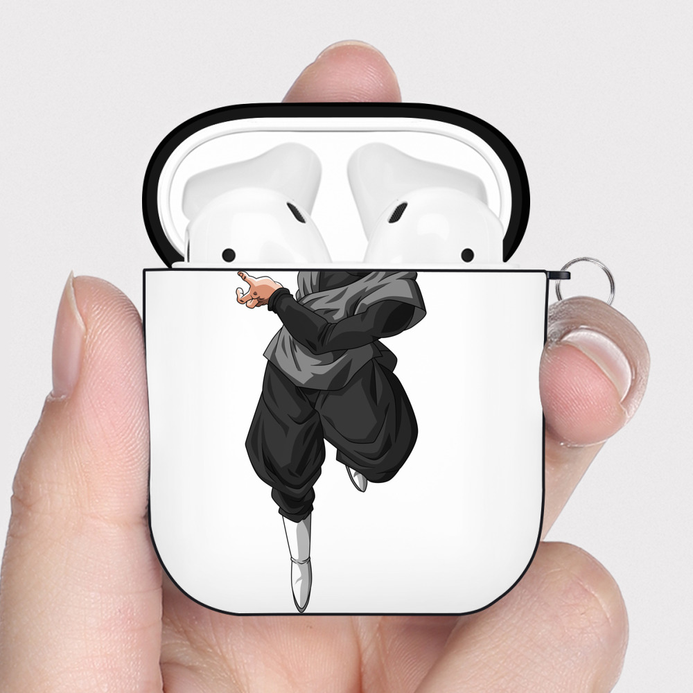 （画像用） ドラゴンボール ベジータ四世（Bejīta Yonsei）DRAGON BALL Vegeta IV AirPods 第2世代保護ケース ハードシェル ブラック 耐衝撃・防指紋・カラビナ付き