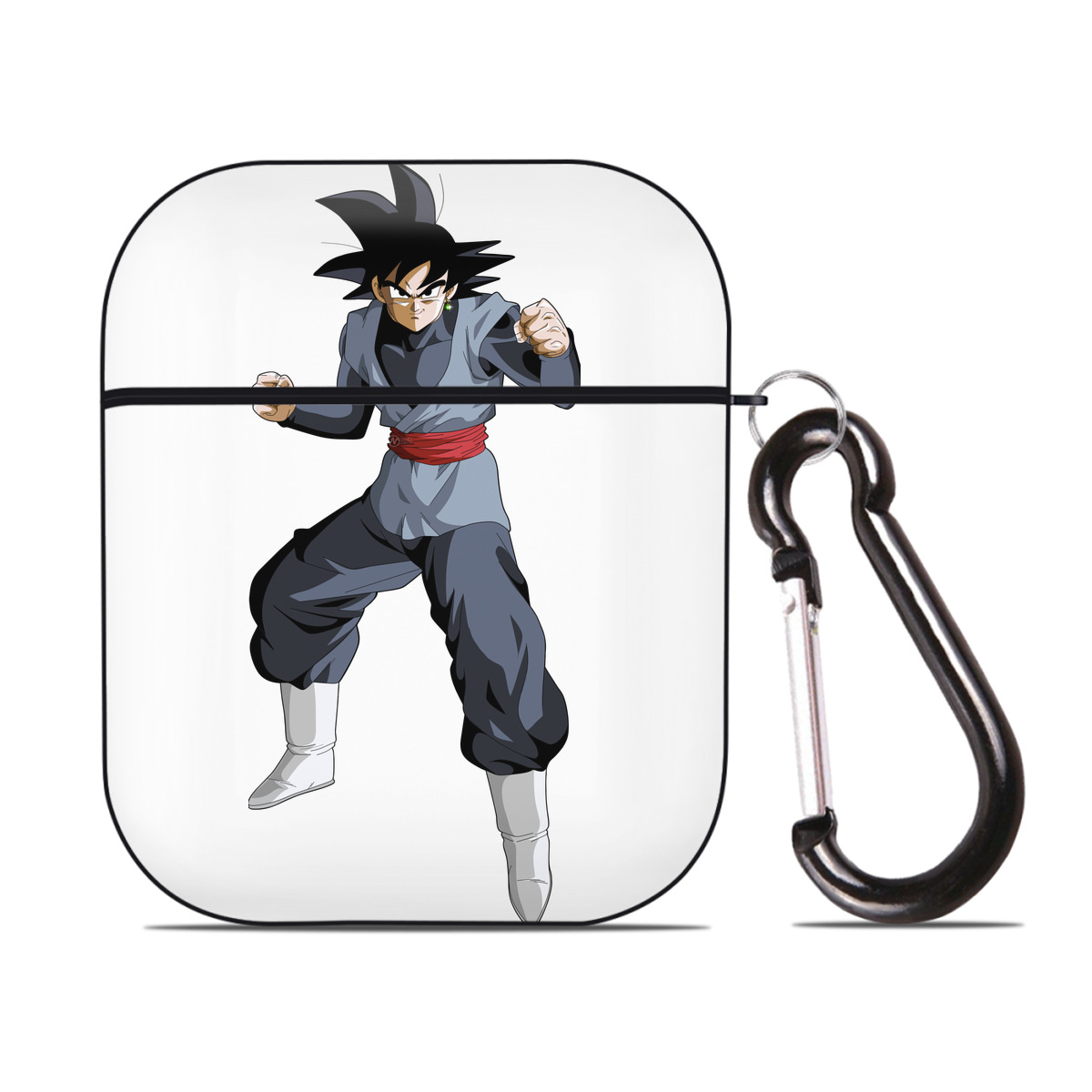 （画像用） ドラゴンボール ベジータ四世（Bejīta Yonsei）DRAGON BALL Vegeta IV AirPods 第2世代保護ケース ハードシェル ブラック 耐衝撃・防指紋・カラビナ付き
