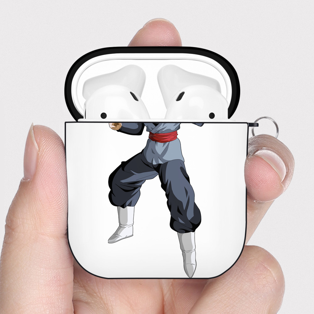 （画像用） ドラゴンボール ベジータ四世（Bejīta Yonsei）DRAGON BALL Vegeta IV AirPods 第2世代保護ケース ハードシェル ブラック 耐衝撃・防指紋・カラビナ付き