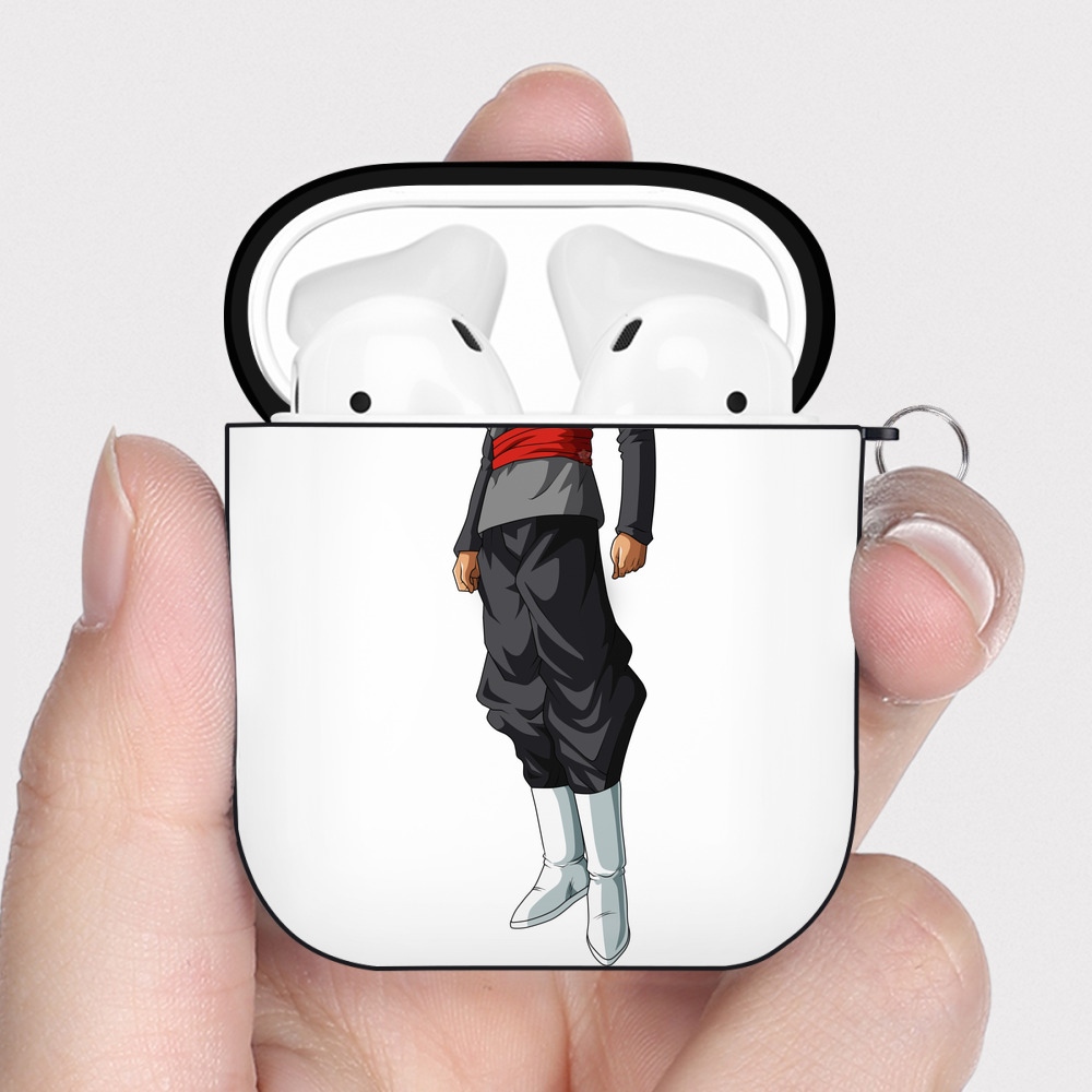 （画像用） ドラゴンボール ベジータ四世（Bejīta Yonsei）DRAGON BALL Vegeta IV AirPods 第2世代保護ケース ハードシェル ブラック 耐衝撃・防指紋・カラビナ付き