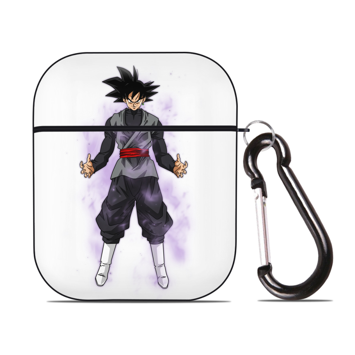 （画像用） ドラゴンボール ベジータ四世（Bejīta Yonsei）DRAGON BALL Vegeta IV AirPods 第2世代保護ケース ハードシェル ブラック 耐衝撃・防指紋・カラビナ付き