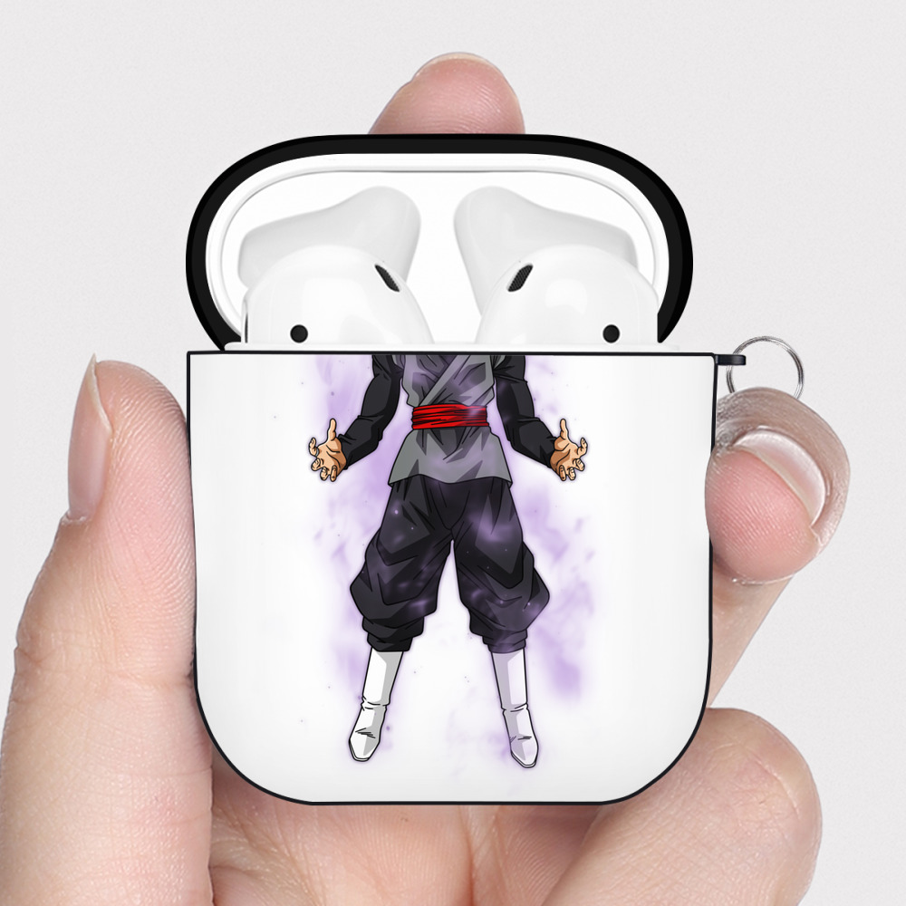 （画像用） ドラゴンボール ベジータ四世（Bejīta Yonsei）DRAGON BALL Vegeta IV AirPods 第2世代保護ケース ハードシェル ブラック 耐衝撃・防指紋・カラビナ付き
