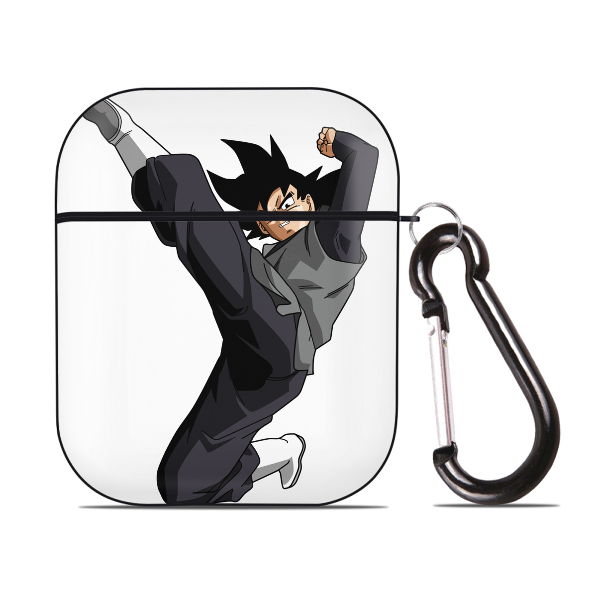 （画像用） ドラゴンボール ベジータ四世（Bejīta Yonsei）DRAGON BALL Vegeta IV AirPods 第2世代保護ケース ハードシェル ブラック 耐衝撃・防指紋・カラビナ付き