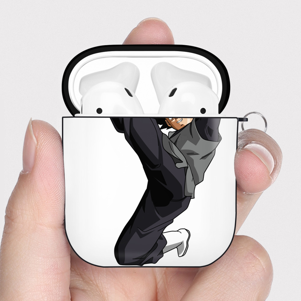 （画像用） ドラゴンボール ベジータ四世（Bejīta Yonsei）DRAGON BALL Vegeta IV AirPods 第2世代保護ケース ハードシェル ブラック 耐衝撃・防指紋・カラビナ付き