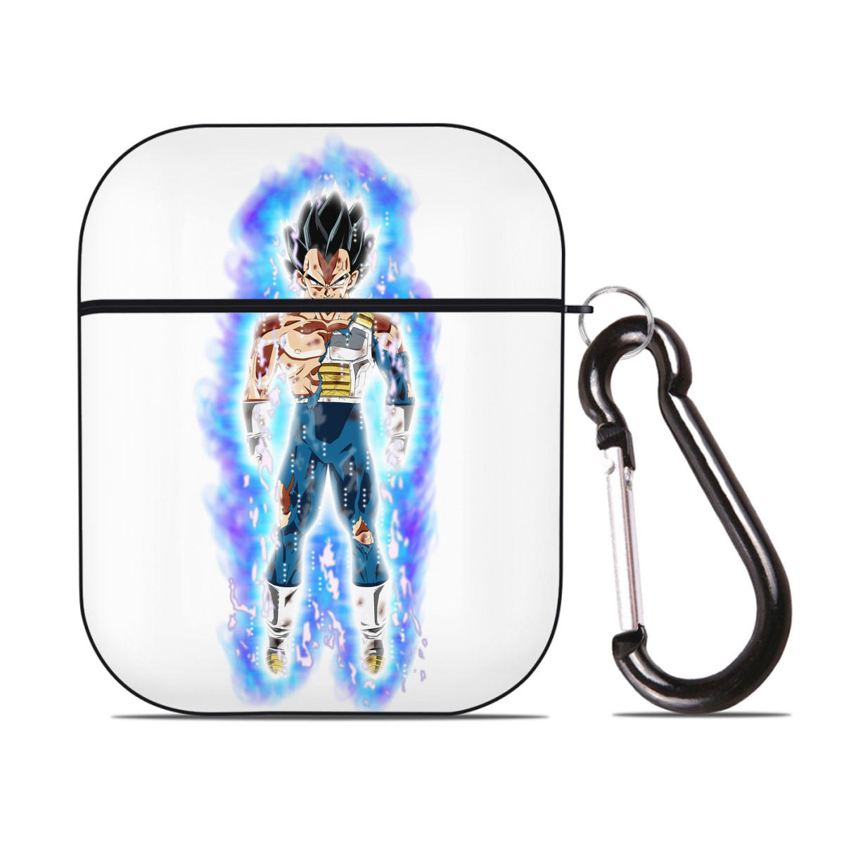 （画像用） ドラゴンボール ベジータ四世（Bejīta Yonsei）DRAGON BALL Vegeta IV AirPods 第2世代保護ケース ハードシェル ブラック 耐衝撃・防指紋・カラビナ付き