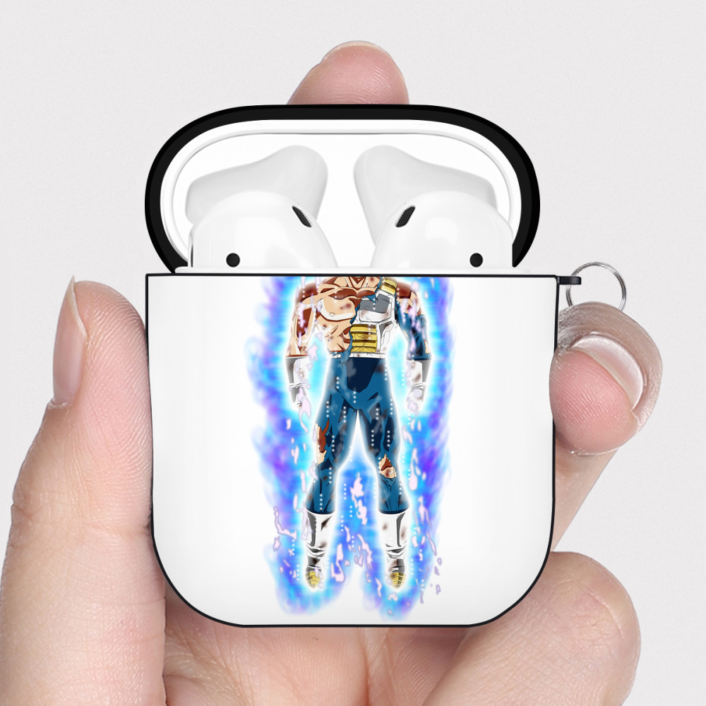 （画像用） ドラゴンボール ベジータ四世（Bejīta Yonsei）DRAGON BALL Vegeta IV AirPods 第2世代保護ケース ハードシェル ブラック 耐衝撃・防指紋・カラビナ付き