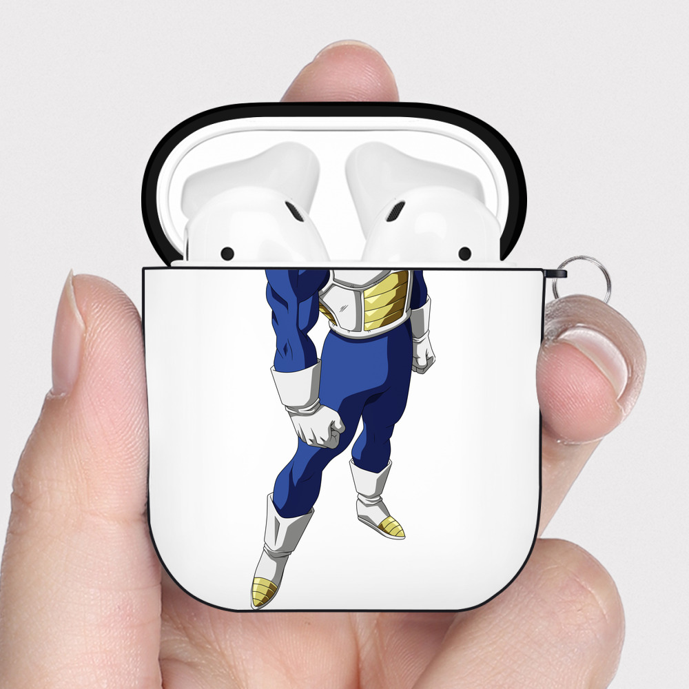 （画像用） ドラゴンボール ベジータ四世（Bejīta Yonsei）DRAGON BALL Vegeta IV AirPods 第2世代保護ケース ハードシェル ブラック 耐衝撃・防指紋・カラビナ付き