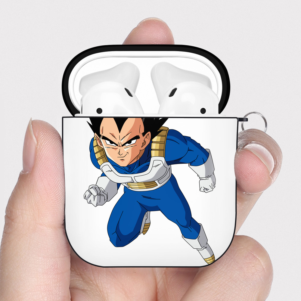 （画像用） ドラゴンボール ベジータ四世（Bejīta Yonsei）DRAGON BALL Vegeta IV AirPods 第2世代保護ケース ハードシェル ブラック 耐衝撃・防指紋・カラビナ付き