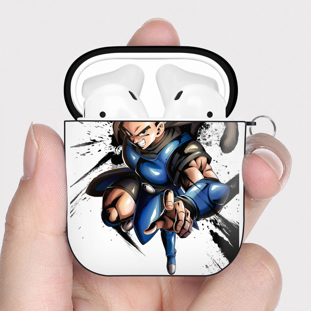 （画像用） ドラゴンボール ベジータ四世（Bejīta Yonsei）DRAGON BALL Vegeta IV AirPods 第2世代保護ケース ハードシェル ブラック 耐衝撃・防指紋・カラビナ付き
