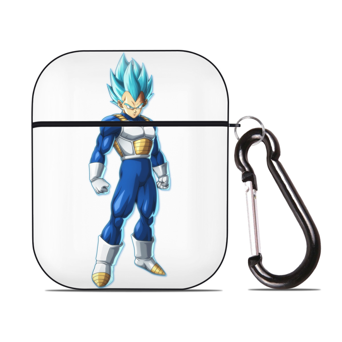 （画像用） ドラゴンボール ベジータ四世（Bejīta Yonsei）DRAGON BALL Vegeta IV AirPods 第2世代保護ケース ハードシェル ブラック 耐衝撃・防指紋・カラビナ付き