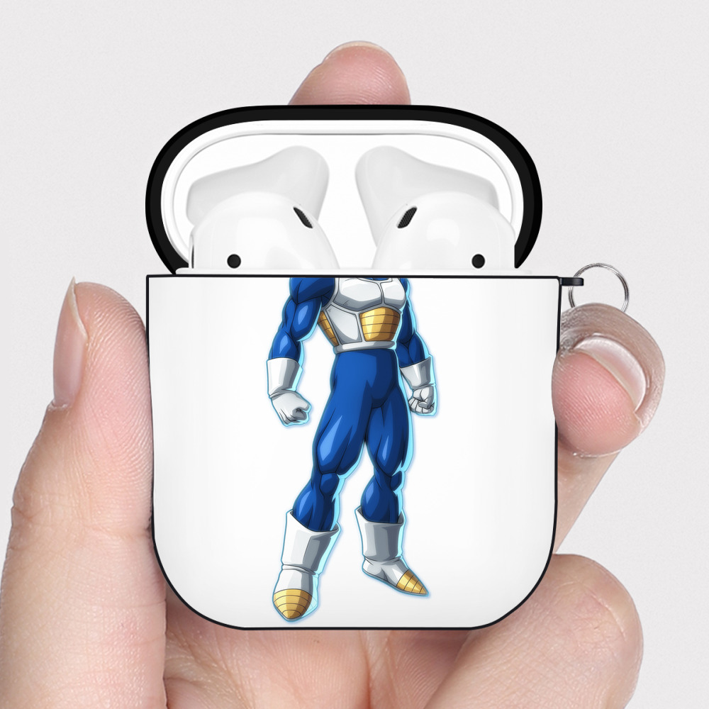 （画像用） ドラゴンボール ベジータ四世（Bejīta Yonsei）DRAGON BALL Vegeta IV AirPods 第2世代保護ケース ハードシェル ブラック 耐衝撃・防指紋・カラビナ付き