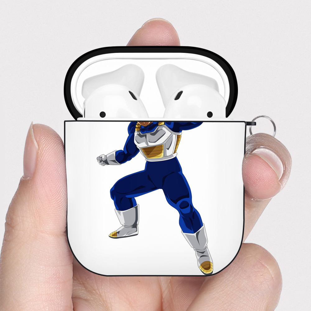 （画像用） ドラゴンボール ベジータ四世（Bejīta Yonsei）DRAGON BALL Vegeta IV AirPods 第2世代保護ケース ハードシェル ブラック 耐衝撃・防指紋・カラビナ付き