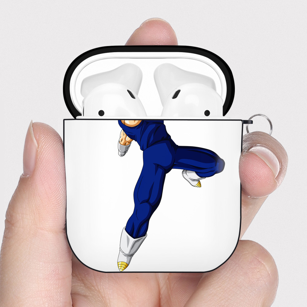 （画像用） ドラゴンボール ベジータ四世（Bejīta Yonsei）DRAGON BALL Vegeta IV AirPods 第2世代保護ケース ハードシェル ブラック 耐衝撃・防指紋・カラビナ付き
