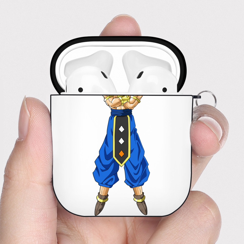 （画像用） ドラゴンボール ベジータ四世（Bejīta Yonsei）DRAGON BALL Vegeta IV AirPods 第2世代保護ケース ハードシェル ブラック 耐衝撃・防指紋・カラビナ付き