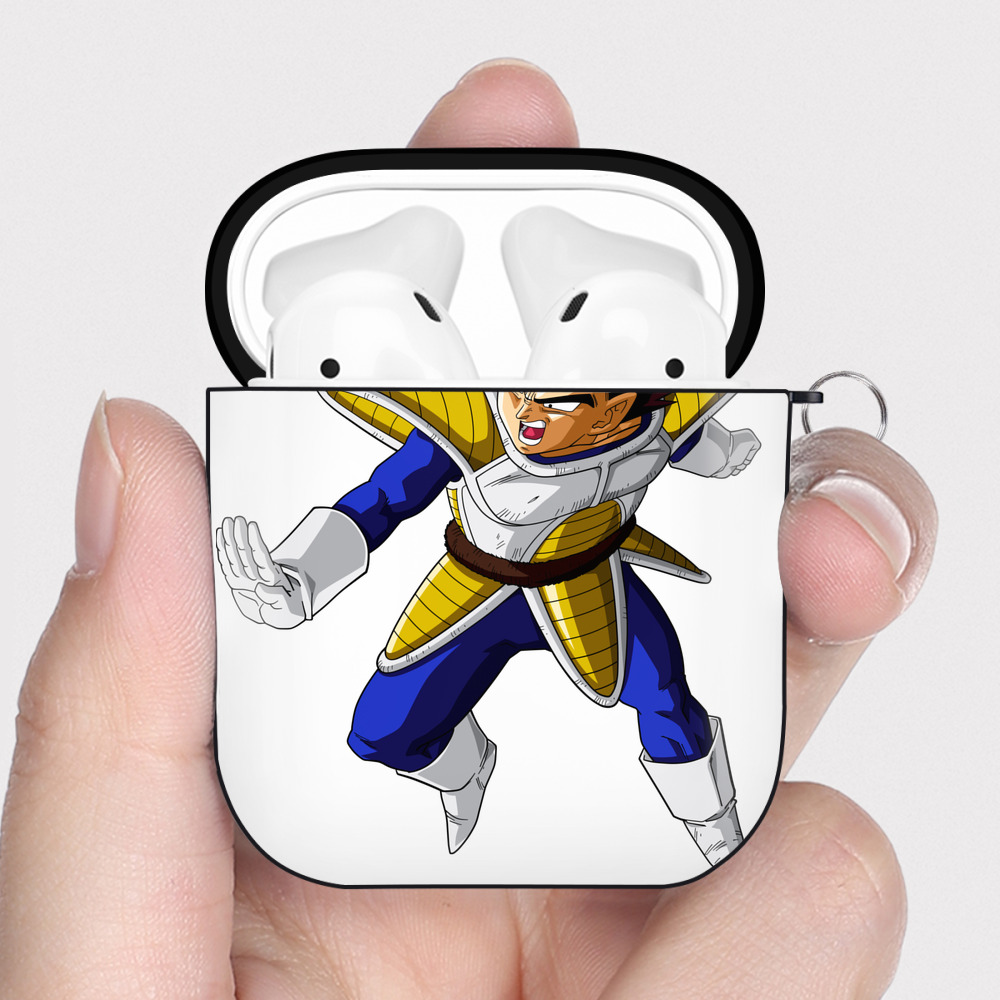 （画像用） ドラゴンボール ベジータ四世（Bejīta Yonsei）DRAGON BALL Vegeta IV AirPods 第2世代保護ケース ハードシェル ブラック 耐衝撃・防指紋・カラビナ付き
