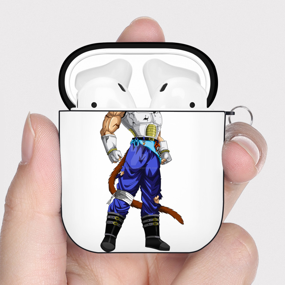 （画像用） ドラゴンボール ベジータ四世（Bejīta Yonsei）DRAGON BALL Vegeta IV AirPods 第2世代保護ケース ハードシェル ブラック 耐衝撃・防指紋・カラビナ付き
