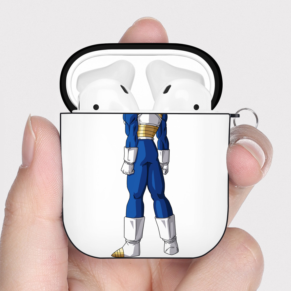 （画像用） ドラゴンボール ベジータ四世（Bejīta Yonsei）DRAGON BALL Vegeta IV AirPods 第2世代保護ケース ハードシェル ブラック 耐衝撃・防指紋・カラビナ付き