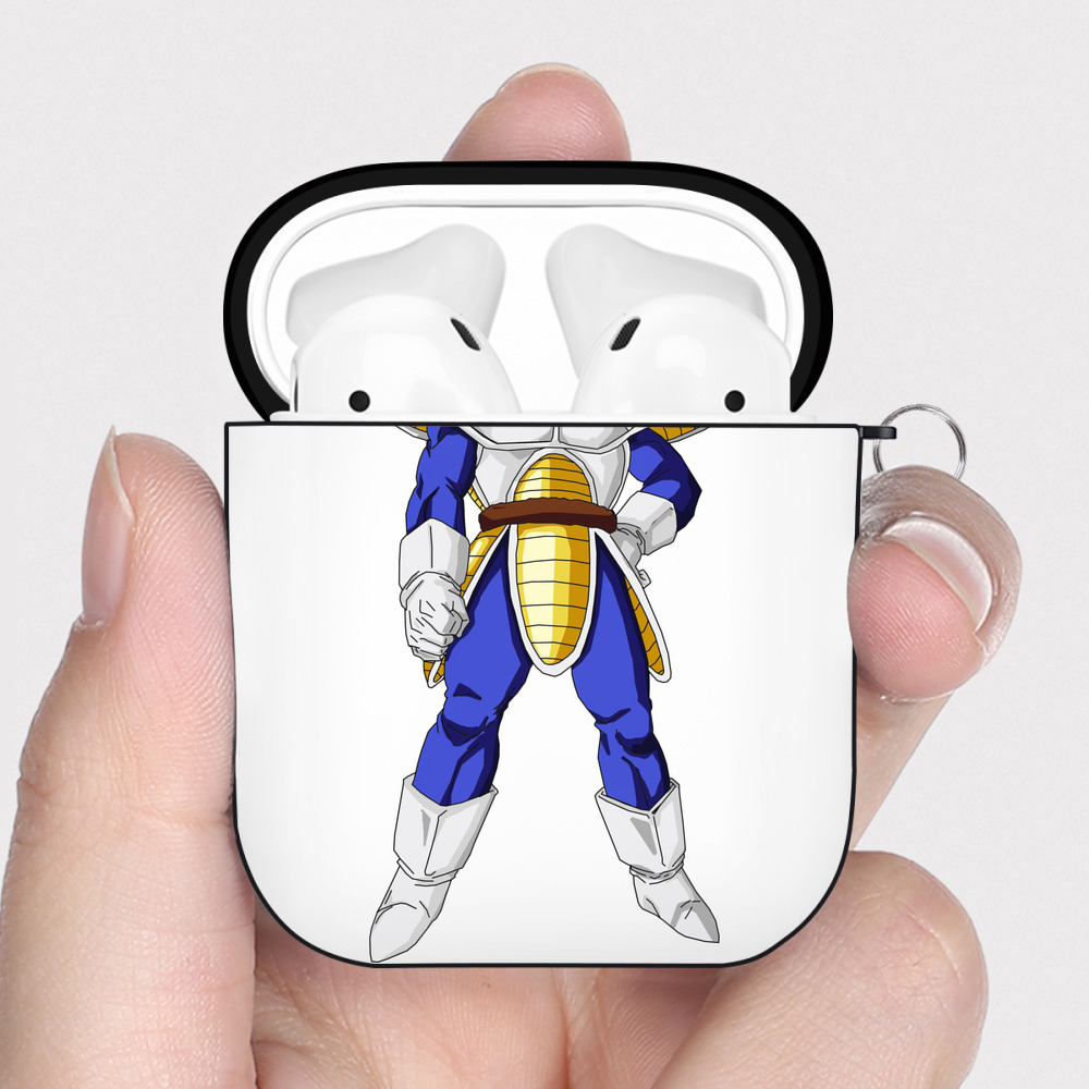 （画像用） ドラゴンボール ベジータ四世（Bejīta Yonsei）DRAGON BALL Vegeta IV AirPods 第2世代保護ケース ハードシェル ブラック 耐衝撃・防指紋・カラビナ付き