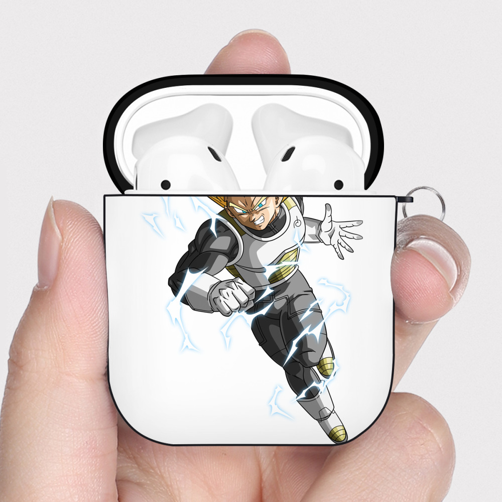 （画像用） ドラゴンボール ベジータ四世（Bejīta Yonsei）DRAGON BALL Vegeta IV AirPods 第2世代保護ケース ハードシェル ブラック 耐衝撃・防指紋・カラビナ付き